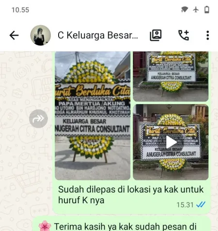Pengiriman Papan Bunga Duka Kalisari